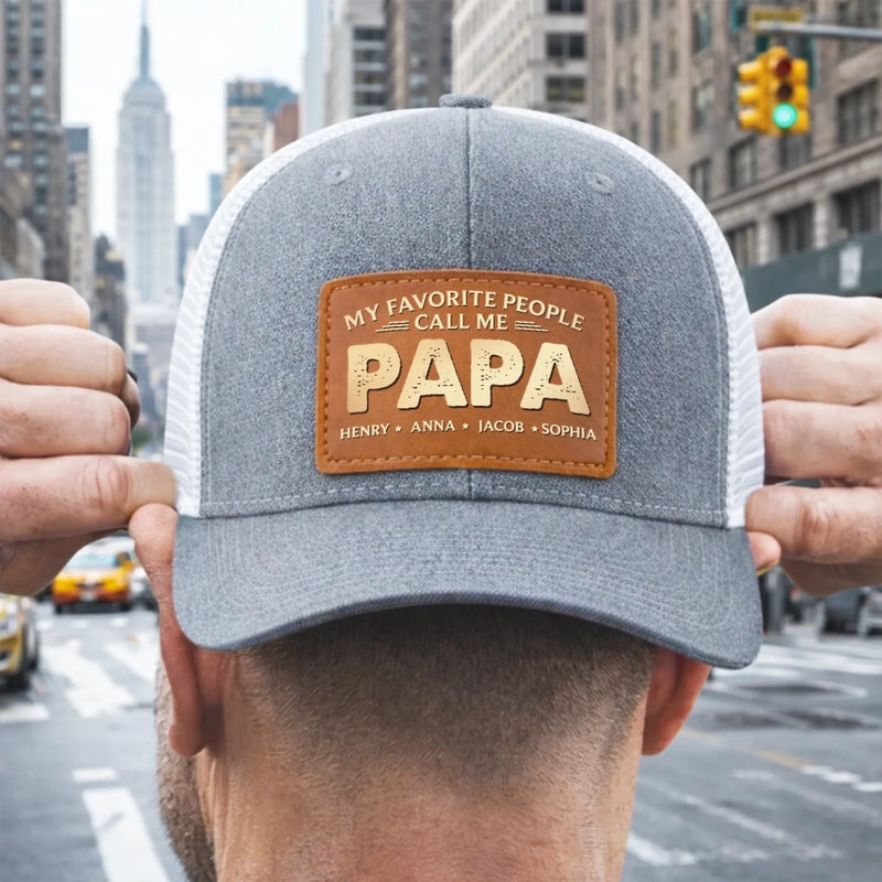 Personalized Leather Patch Hat – Father's Day Gifts For Dad, Grandpa – Legendary Grandpa Vibes