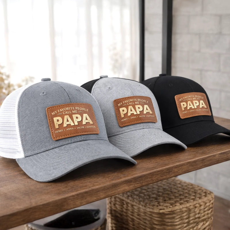 Personalized Leather Patch Hat – Father's Day Gifts For Dad, Grandpa – Legendary Grandpa Vibes
