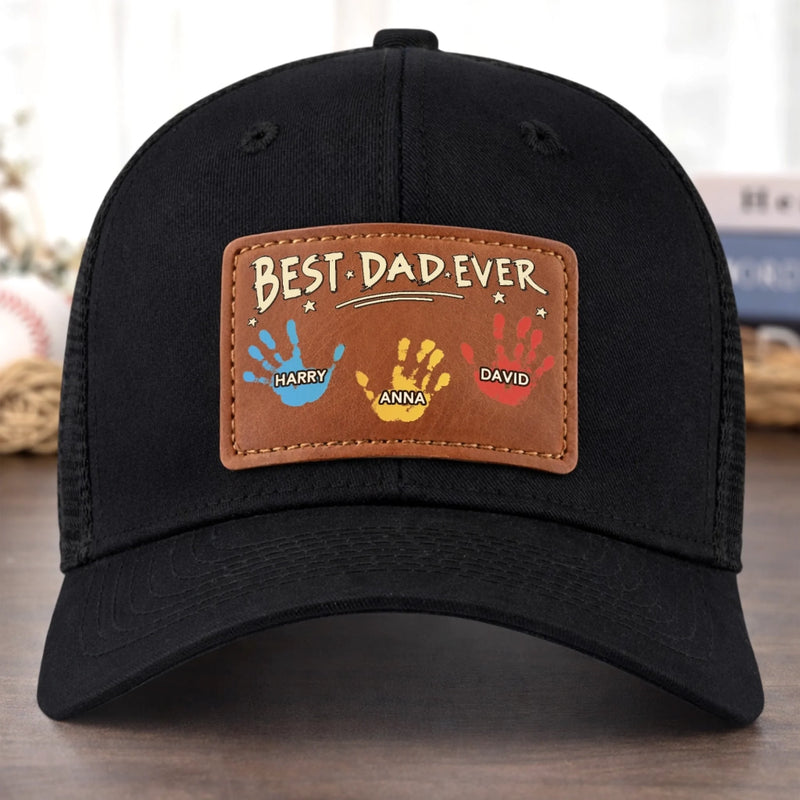 Personalized Leather Patch Hat – Father's Day Gifts For Dad, Grandpa – Aged To Perfection