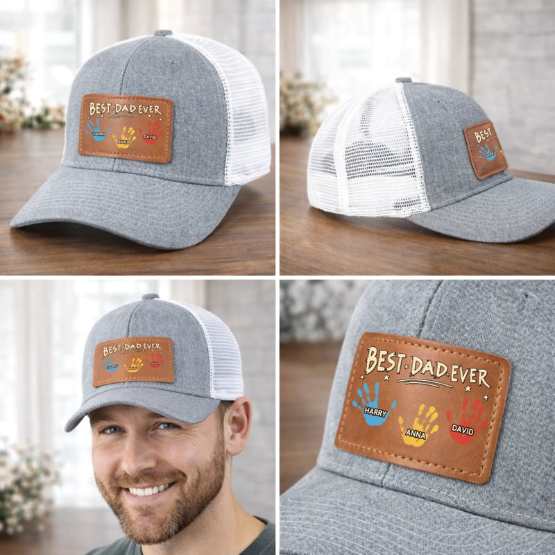 Personalized Leather Patch Hat – Father's Day Gifts For Dad, Grandpa – Aged To Perfection