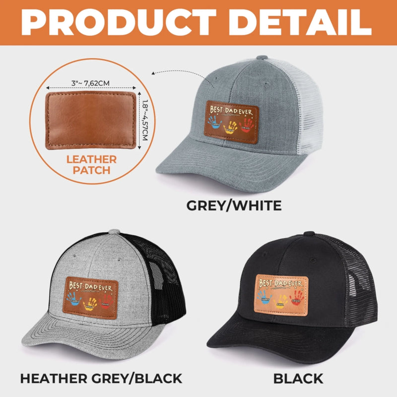 Personalized Leather Patch Hat – Father's Day Gifts For Dad, Grandpa – Aged To Perfection