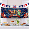 Personalized America 250th Anniversary Polyester Outdoor Banner – Gifts For Family – Proud Hearts Shine Bright