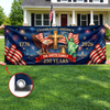 Personalized America 250th Anniversary Polyester Outdoor Banner – Gifts For Family – Proud Hearts Shine Bright