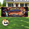 Personalized America 250th Anniversary Polyester Outdoor Banner – Gifts For Family – Freedom And The American Dream