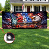 Personalized America 250th Anniversary Polyester Outdoor Banner – Gifts For Family – Strong As One