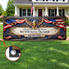 Personalized America 250th Anniversary Polyester Outdoor Banner – Gifts For Family – United By Strength And Spirit