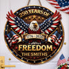 Personalized America 250th Anniversary Wood Sign – Gifts For Family – Proud Of Our Shared Story