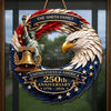 Personalized America 250th Anniversary Wood Sign – Gifts For Family – Bald Eagle Patriotic