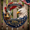 Personalized America 250th Anniversary Wood Sign – Gifts For Family – Bald Eagle Patriotic