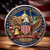 Personalized America 250th Anniversary Commemorative Keepsake Coin – Gifts For Family – Generations Of American Pride
