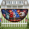 Personalized America 250th Anniversary Non-Pleated Fan Flag – Gifts For Family – Welcome To Our American Home