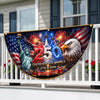 Personalized America 250th Anniversary Non-Pleated Fan Flag – Gifts For Family – Welcome To Our American Home