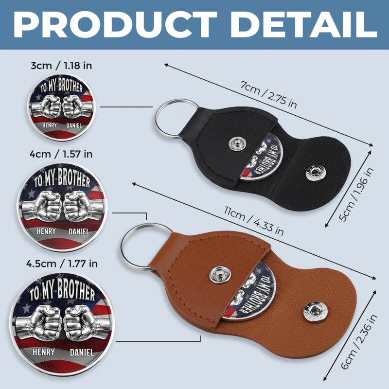 Personalized America 250th Anniversary Pocket Hug Token – Gifts For Family – Brotherhood Never Breaks