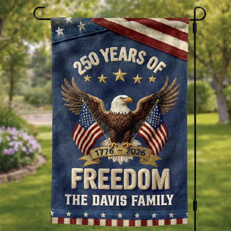 Personalized America 250th Anniversary Flag – Gifts For Family – Family Is Our Home