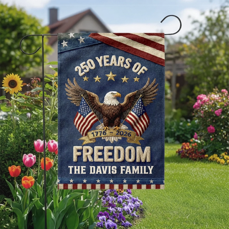 Personalized America 250th Anniversary Flag – Gifts For Family – Family Is Our Home