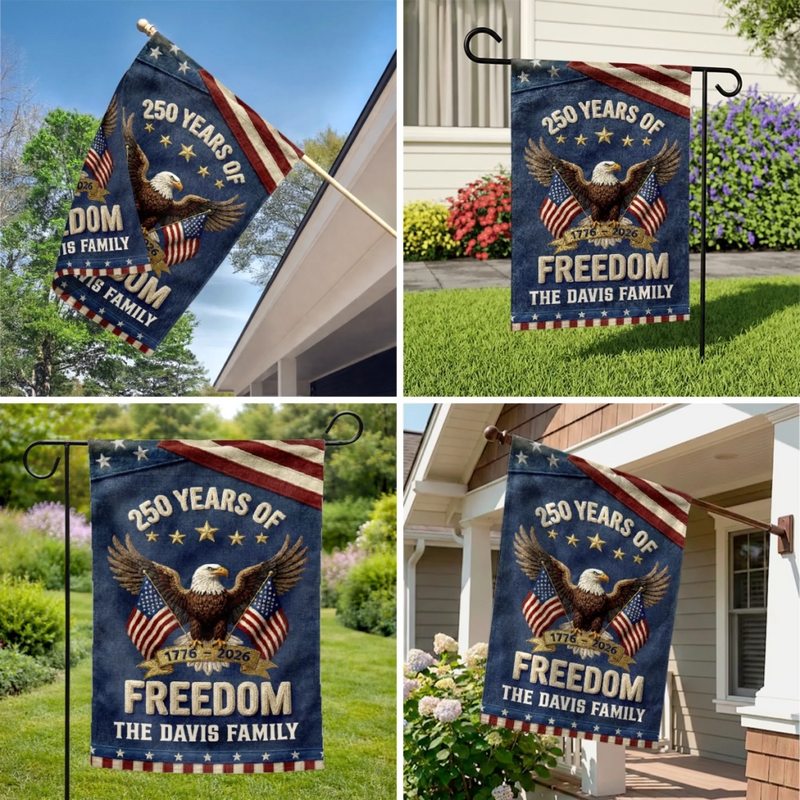 Personalized America 250th Anniversary Flag – Gifts For Family – Family Is Our Home