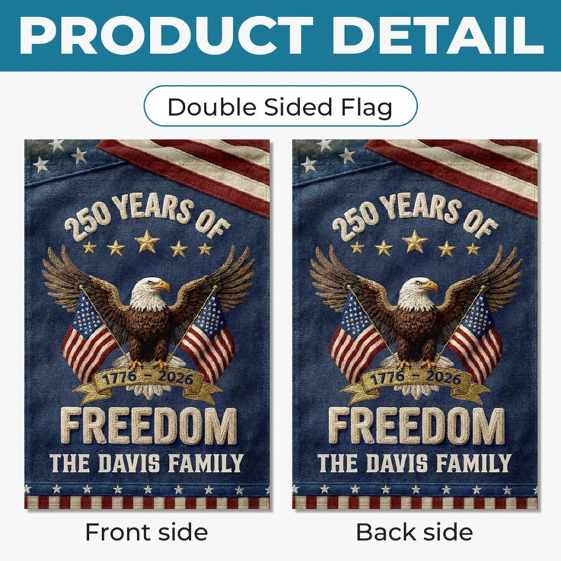 Personalized America 250th Anniversary Flag – Gifts For Family – Family Is Our Home