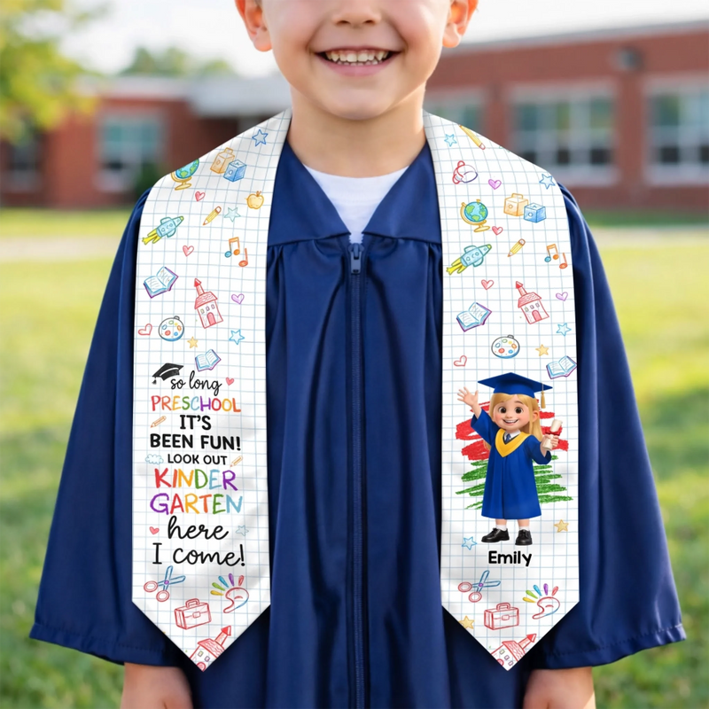 Personalized Kids Graduation Stole – Graduation Gifts For Kids – Dream Big, Achieve More