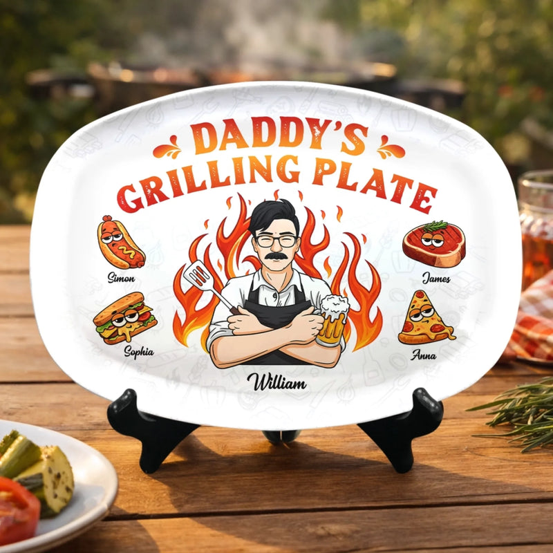 Personalized Platter – Father's Day Gifts For Dad, Grandpa – King Of The Grill