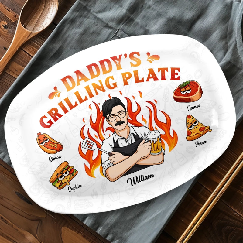 Personalized Platter – Father's Day Gifts For Dad, Grandpa – King Of The Grill