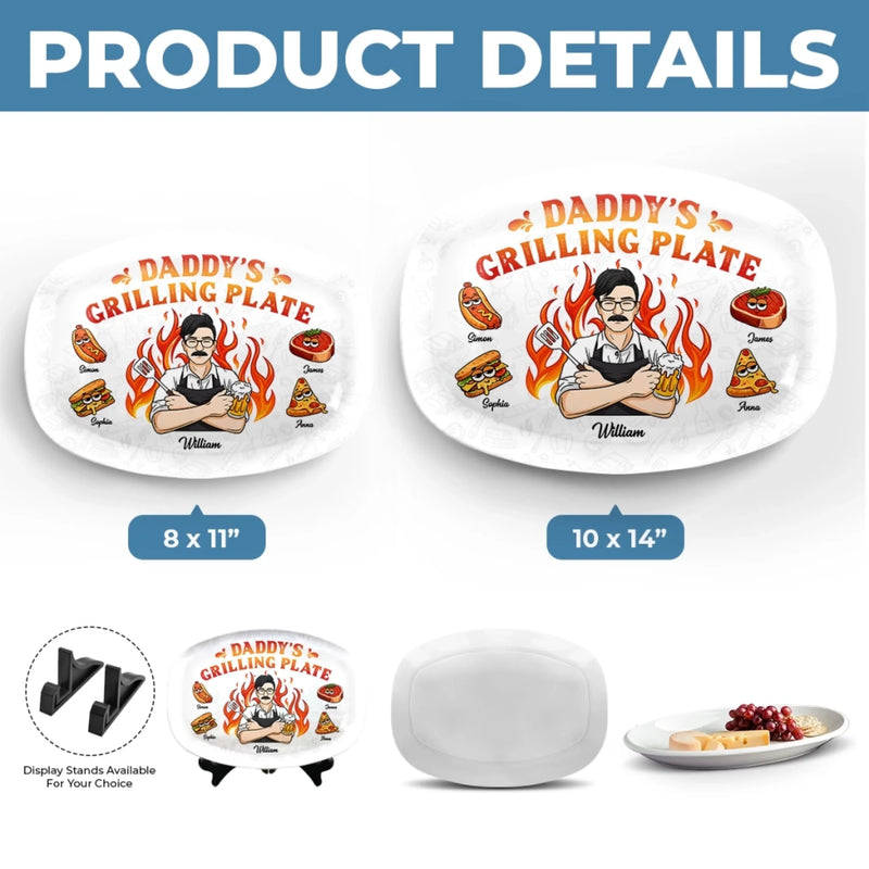Personalized Platter – Father's Day Gifts For Dad, Grandpa – King Of The Grill