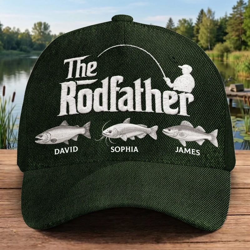 Personalized Baseball Cap – Gifts For Dad, Fishing Gifts For Fisherman – The Rodfather