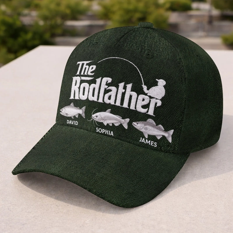 Personalized Baseball Cap – Gifts For Dad, Fishing Gifts For Fisherman – The Rodfather