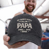 Personalized Washed Baseball Cap – Father’s Day Gift For Grandpa, Dad – With Love