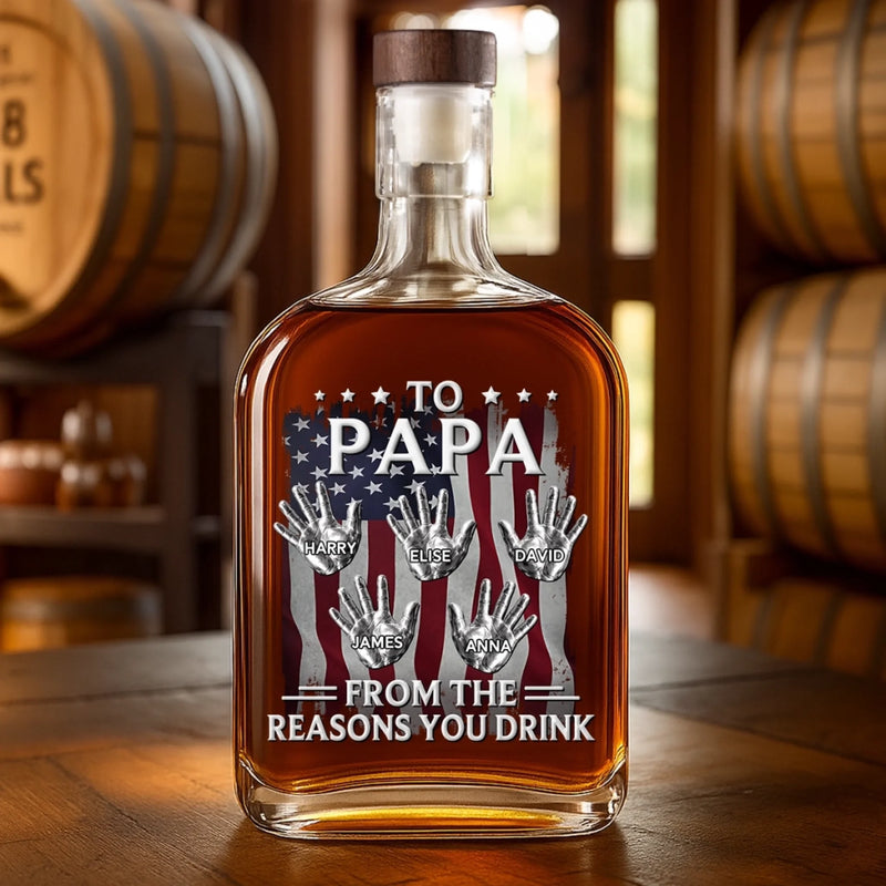 Personalized Liquor Decanter – Birthday Gifts For Dad, Grandpa – Forever Thankful For Dad