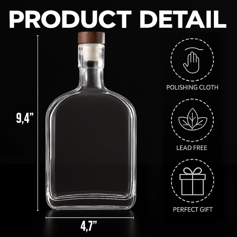 Personalized Liquor Decanter – Birthday Gifts For Dad, Grandpa – Forever Thankful For Dad