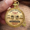 Personalized Pocket Watch – Birthday Gifts For Son  – Proud Of The Man You Are Becoming