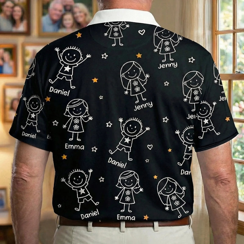Personalized Polo Shirt – Birthday Gifts For Grandpa – Forever Family Man