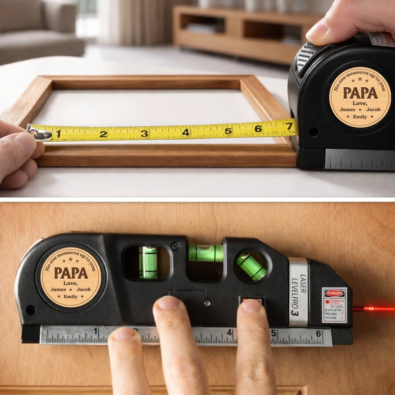 Personalized Laser Level Tool – Father's Day Gifts For Dad, Grandpa – Built On Love That Lasts