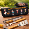 Personalized Photo BBQ Tool Set With Storage Bag  – Father's Day Gifts For Dad, Grandpa – Dad’s Time To Relax