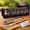 Personalized Photo BBQ Tool Set With Storage Bag  – Father's Day Gifts For Dad, Grandpa – Grilling Buddies