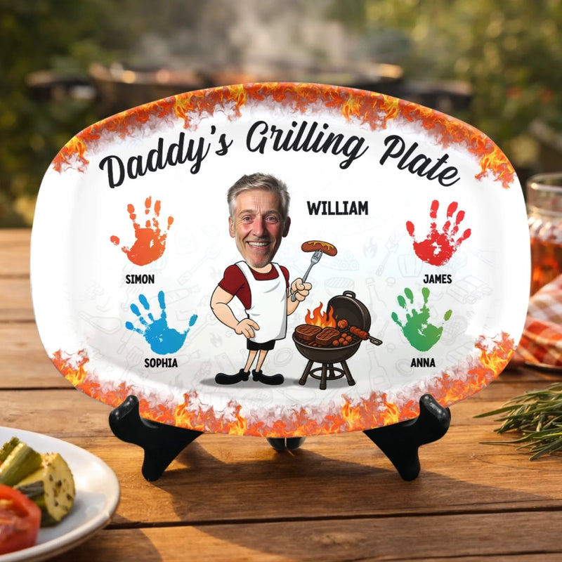 Personalized Platter – Father's Day Gifts For Dad, Grandpa – Dad In His Happy Place