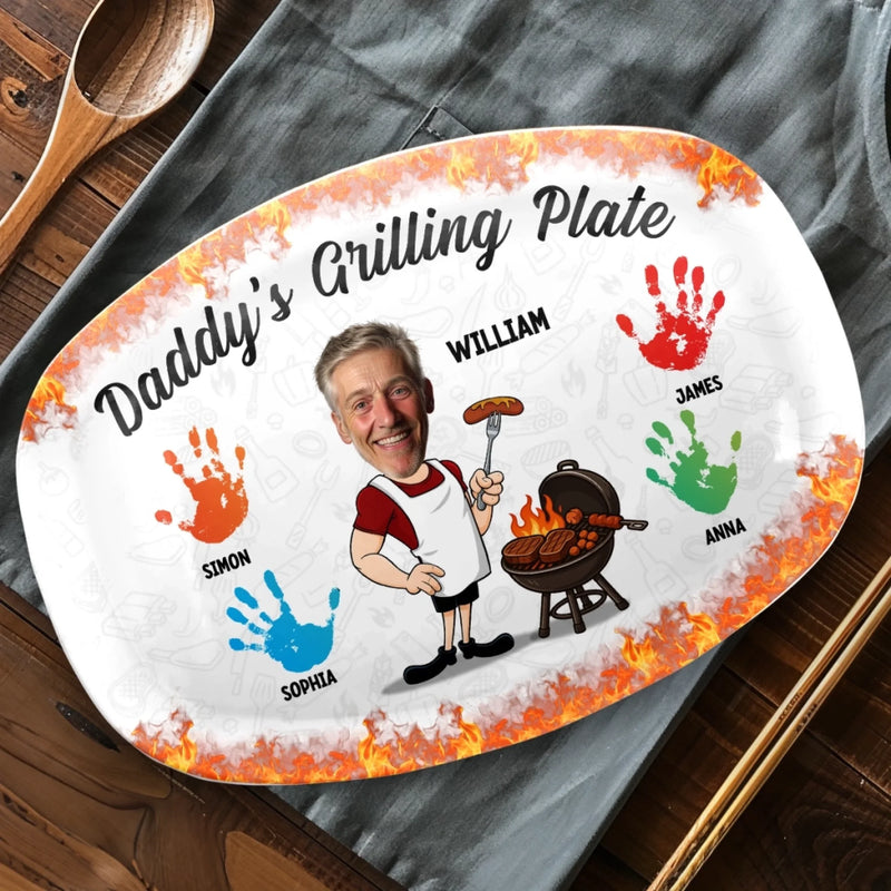 Personalized Platter – Father's Day Gifts For Dad, Grandpa – Dad In His Happy Place