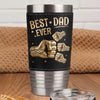 Personalized Printed Leather Tumbler – Father's Day Gifts For Dad, Grandpa – Dad The Man The Myth