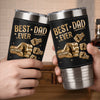 Personalized Printed Leather Tumbler – Father's Day Gifts For Dad, Grandpa – Dad The Man The Myth