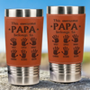 Personalized Printed Leather Tumbler – Father's Day Gifts For Dad, Grandpa – World’s Greatest Dad