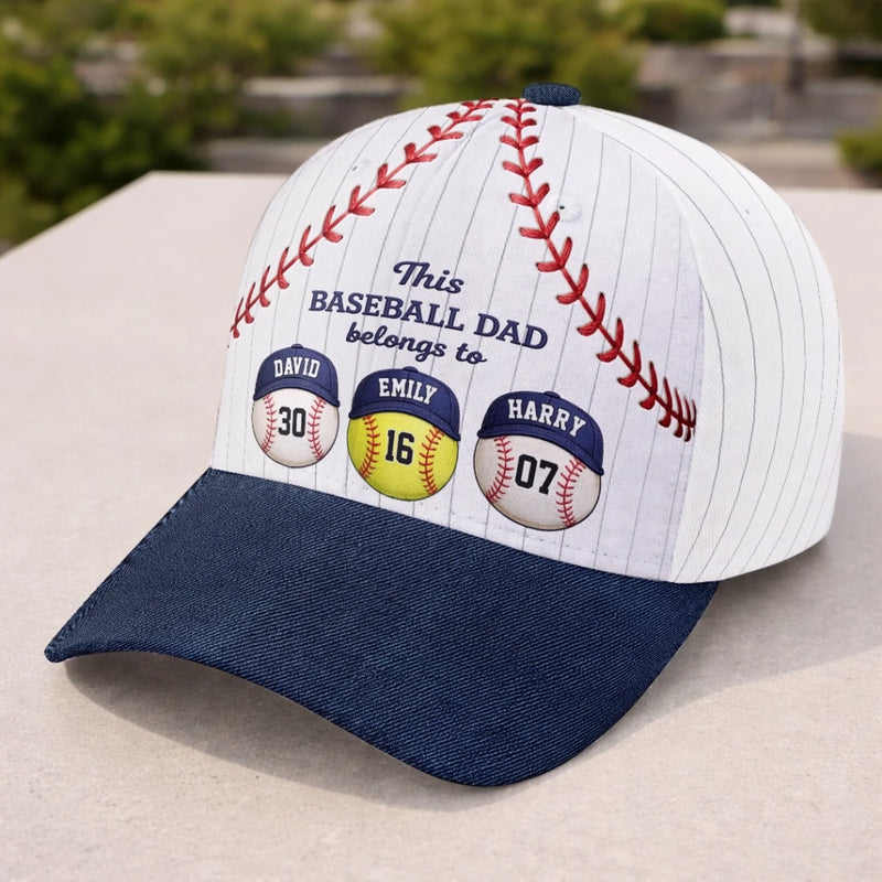 Personalized Baseball Cap – Gifts For Baseball Lovers, Grandpa, Dad – Best Dad In The Game