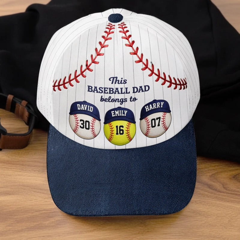 Personalized Baseball Cap – Gifts For Baseball Lovers, Grandpa, Dad – Best Dad In The Game