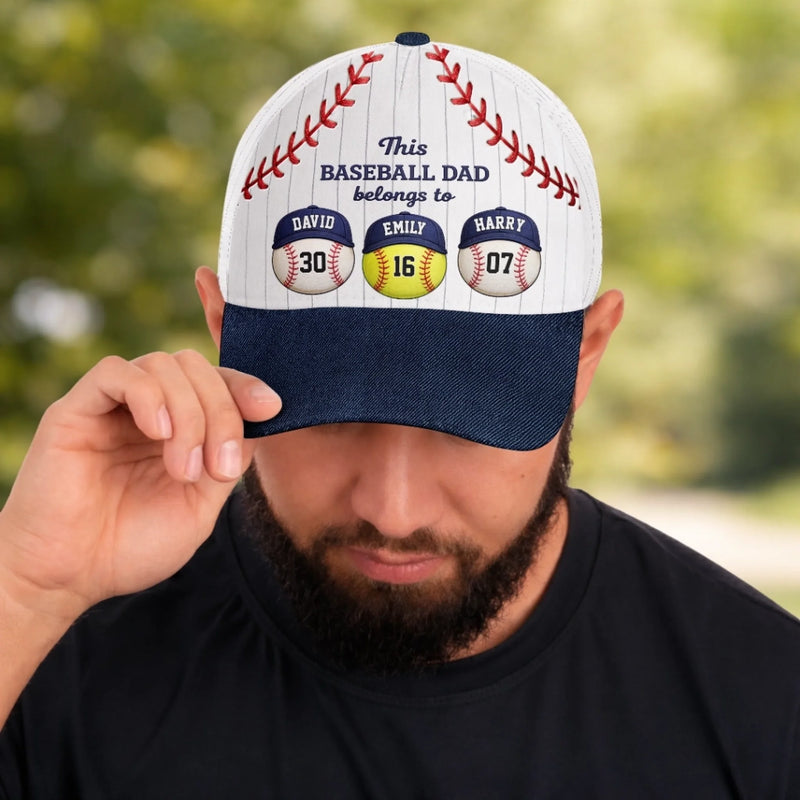 Personalized Baseball Cap – Gifts For Baseball Lovers, Grandpa, Dad – Best Dad In The Game