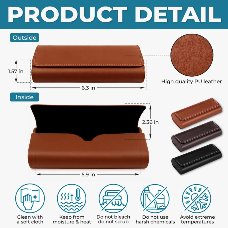 Personalized PU Leather Eyeglass Case – Father's Day Gifts For Dad, Grandpa – You’re One Of A Kind
