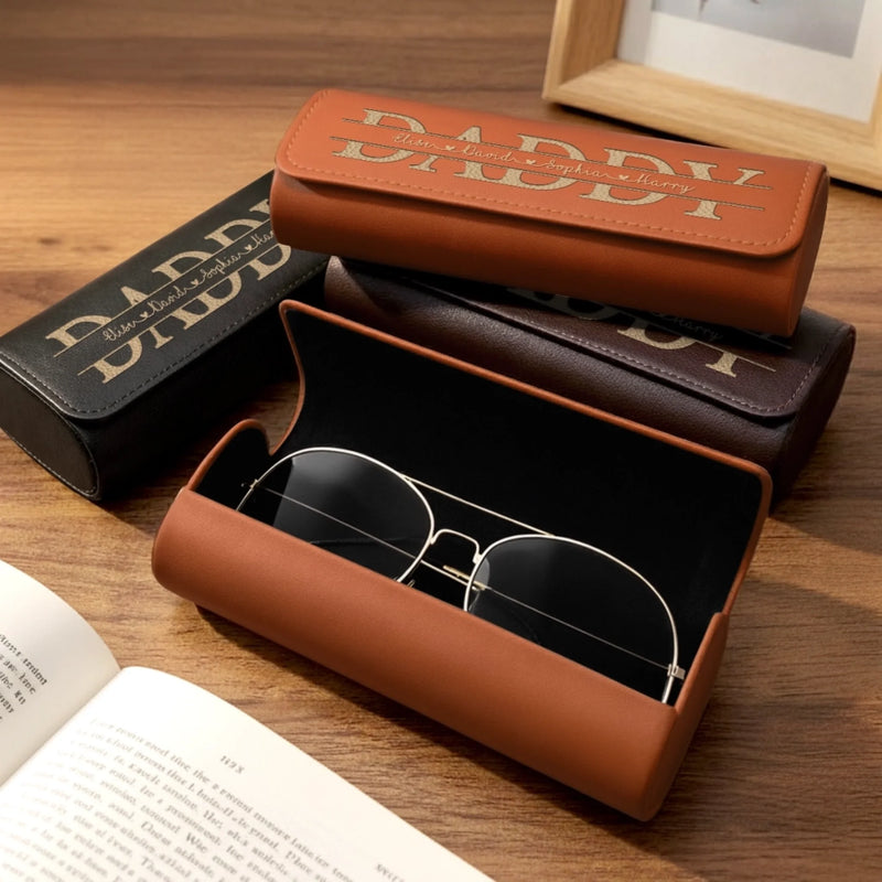 Personalized PU Leather Eyeglass Case – Father's Day Gifts For Dad, Grandpa – You’re One Of A Kind