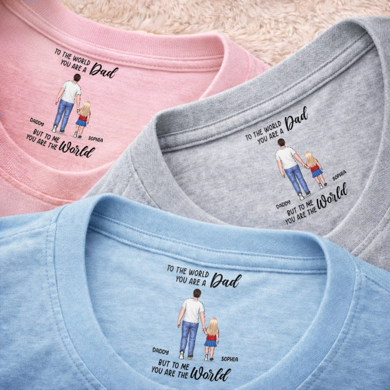 Personalized Inside Neck Print T-Shirt – Birthday Gifts For Dad, Grandpa – Forever Your Kid