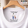 Personalized Inside Neck Print T-Shirt – Birthday Gifts For Dad, Grandpa – Forever Your Kid