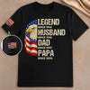 Personalized T-Shirt With Sleeve Design – Father’s Day Gift For Dad – Born For A Legacy