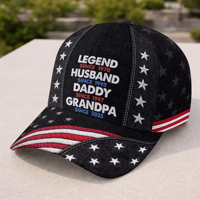 Personalized Classic Cap – Gifts For Grandpa, Dad – Dads Get Promoted To Grandpa