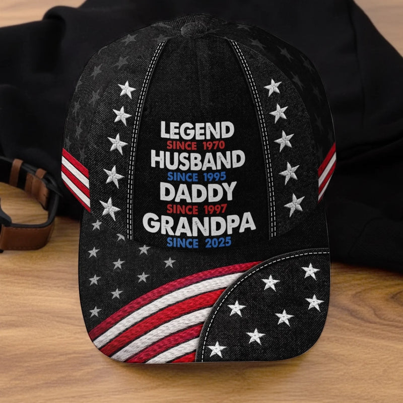 Personalized Classic Cap – Gifts For Grandpa, Dad – Dads Get Promoted To Grandpa